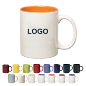 11Oz. Colored Stoneware Mug With C-Handle