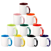 11oz Mug Creamic C handle/Coloured Interi