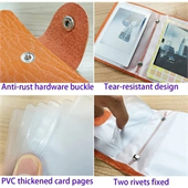 24 Slots PU Business Card/Bank Card Foldable Holder