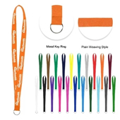 3/4" SCREEN PRINTED POLYESTER LANYARD WITH KEY RING