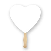 8" Heart Shape Hand Fan with Handle