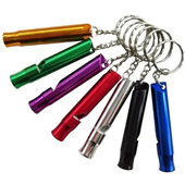 Aluminum Metal Whistle Key Chain