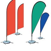 Beach Outdoor Advertising Knife Flag