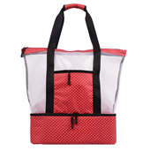 Beach Tote Bag with Insulated Can Cooler