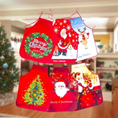 Christmas Print Apron Kitchen Cooking