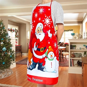 Christmas Print Apron Kitchen Cooking