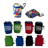 Collapsible Can Cooler with Carabiner