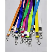 Coloured webbing ID badge lanyard