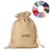 Custom Drawstring Linen Bag Jute Pouch