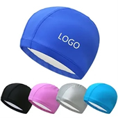 Custom logo PU Coating Swimming Cap