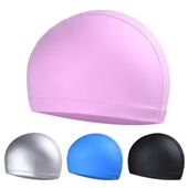 Custom logo PU Coating Swimming Cap