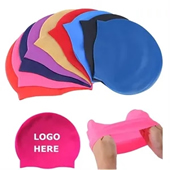 Custom logo Silicone Swimming Cap