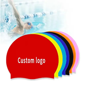 Custom logo Silicone Swimming Cap