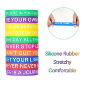 Debossed silicone bracelet