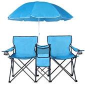 Double Portable Picnic Chair with Umbrella