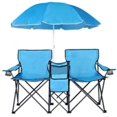 Double Portable Picnic Chair with Umbrella