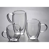 Double wall glass coffee cup