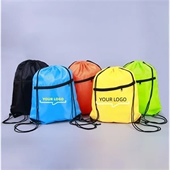 Drawstring Backpack w/ Zipper