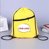 Drawstring Backpack w/ Zipper