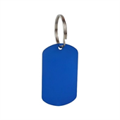 ENGRAVED METAL DOG TAG KEYCHAIN