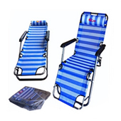Folding Recliner Chair with Pillow, Portable