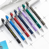 Incline Soft Touch Stylus Metal Pen - Laser Engraved