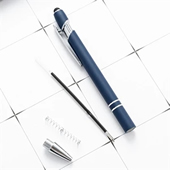 Incline Soft Touch Stylus Metal Pen - Laser Engraved