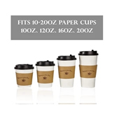 Kraft Paper Coffee Cup Clutch Sleeve