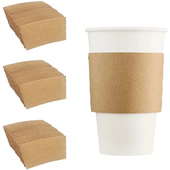 Kraft Paper Coffee Cup Clutch Sleeve