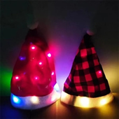 LED Light up Santa Christmas Hat/Cap