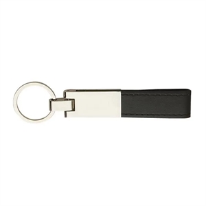 Leather And Silver Keyring