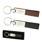 Leather And Silver Keyring