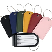 Meal Lanyard Leather Luggage Tag