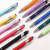 Metal Soft Touch Stylus Ballpoint Pen