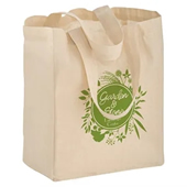 Natural canvas tote shopping bag