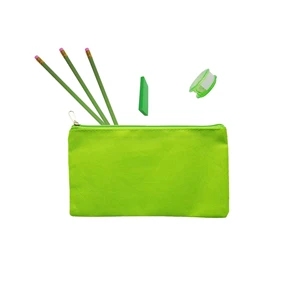 Non-Woven Pencil Pouch Zipper Closed