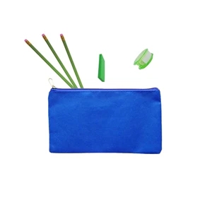 Non-Woven Pencil Pouch Zipper Closed