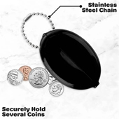 PVC Coin Purse Change Holder Chain Pouch