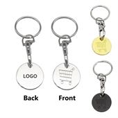 Partable shopping cart token keychain