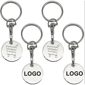 Partable shopping cart token keychain