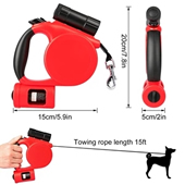 Pet Auto Stretch Traction Leash with Flashlight