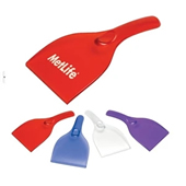 Plastic hand ice scraper for automobile window cleaning