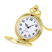 Pocket Quartz Watch with Chain