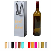 Reusable Kraft Paper Wine Gift Bags With Handles