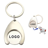 Shopping trolley coin holder keychain