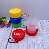 Translucent Plastic Collapsible Cup With Carabiner